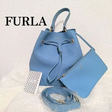 [ 새상품급 ] FURLA 2WAY 라이트 블루 버킷 백 숄더 백