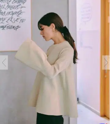 titivate 벨 슬리브 니트탑