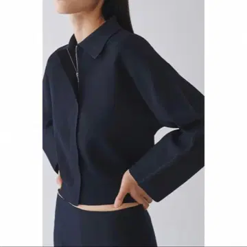 COS 코스 집업 크롭 니트 자켓 XS 사이즈