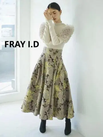 FRAY I.D 글리터 플로키 스커트