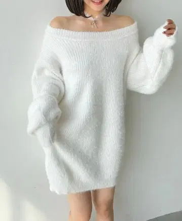 ROYAL PARTY 로얄 파티 샤기 니트 원피스