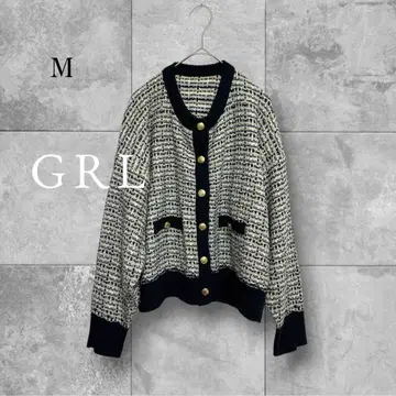 새상품급 그레일 니트 자켓 가디건 트위드 깔끔한 오피스 M