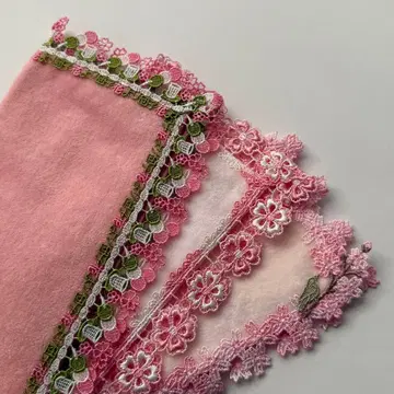 치카자와 레이스 인기 완판 벚꽃 3장 set [ 익명 배송 미사용 ]