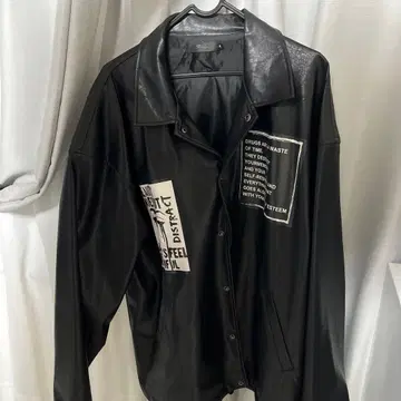 Rings 블랙 가죽 자켓 M