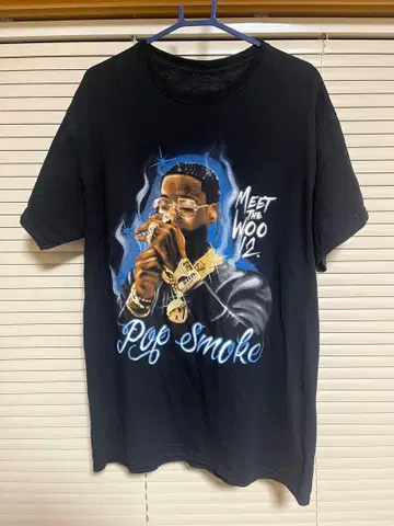 Pop Smoke 반팔 티셔츠 구제 의류