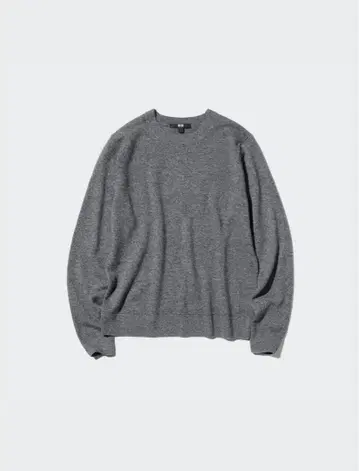 2024년 유니클로 캐시미어 크루넥 스웨터 다크 그레이 여성용