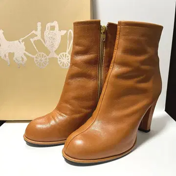 salon / 가죽 숏부츠 37 카멜