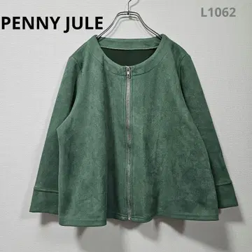 노카라 자켓 그린 M 긴팔 라이트 아우터 스웨이드 원단 깔끔한