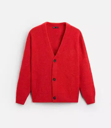 ZARA 레드 가디건 XL