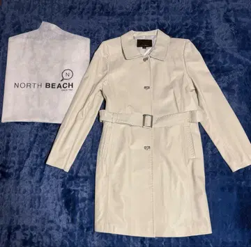 NORTH BEACH 가죽 코트 커버 포함! 아이보리