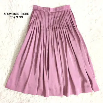 [ 새상품급 ] 아푸와이저 리셰 퍼플 플리츠 롱 스커트 S