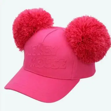 [ 새상품급 ] 디즈니 리조트 미키마우스 폼폼 캡 핑크