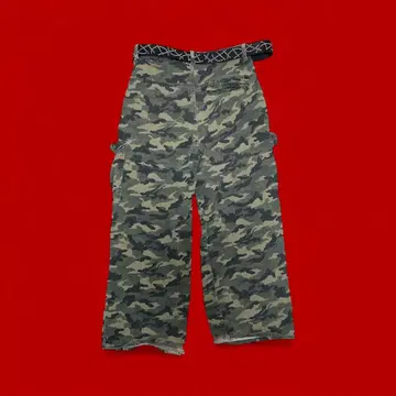 카모플라쥬 카고 팬츠 사이드 포켓 포함