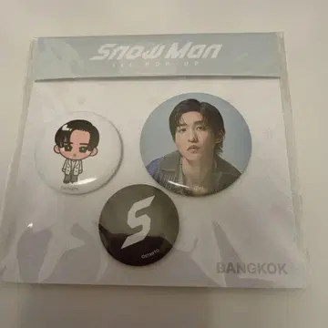 새상품 SnowMan 메구로 렌 팝업 방콕 캔뱃지