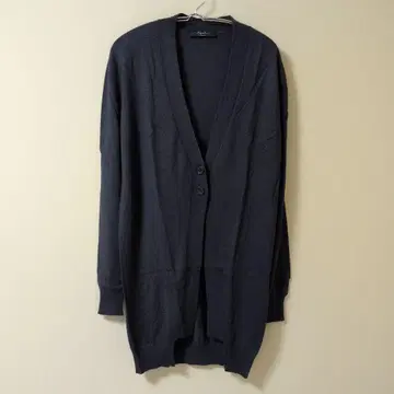 이탈리아제 Sgel 다크 그레이 긴팔 가디건