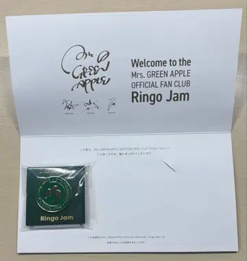 Mrs. GREEN APPLE 핀 배지, 대지 세트