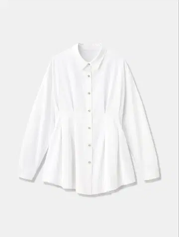 [ PLST ] 드레이피 페플럼 셔츠