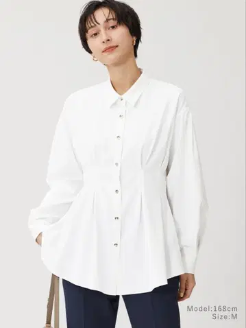 [ PLST ] 드레이피 페플럼 셔츠