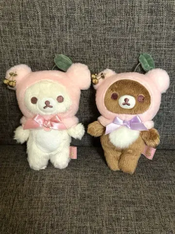 리락쿠마 코리코구의 주얼 체리 테마 걸이 봉제 인형 코리락쿠마