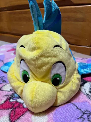 새상품급 도쿄 디즈니 리조트 인어공주 플라운더 팬캡 씨