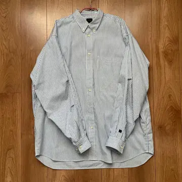 다이와 피어39 버튼 다운 셔츠 블루 화이트 스트라이프