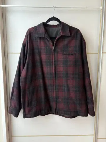 Y s for men 빨간색과 블랙 체크 무늬 자켓