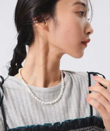 BEAMS BOY 빔즈 보이 화이트 펄 목걸이