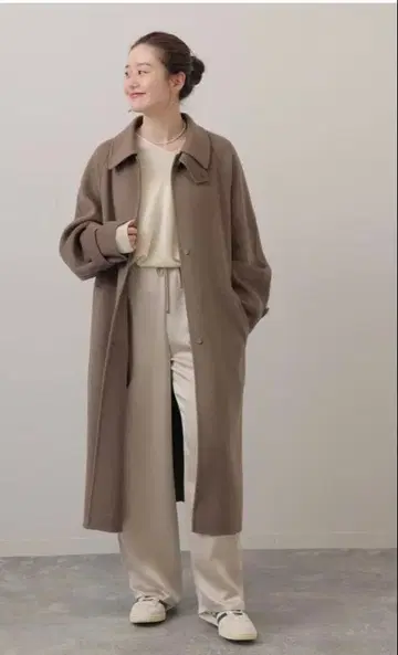 IENA 슈퍼 160 더블 페이스 스텐카라 코트