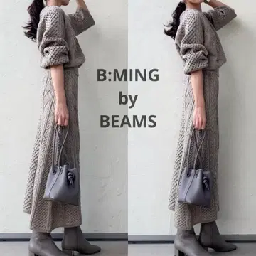 B:MING by BEAMS 케이블 V넥 셋업