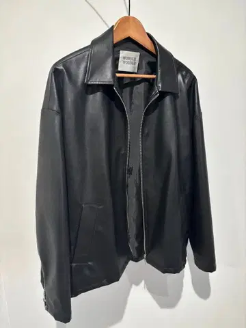 WONDER WONDER 블랙 가죽 자켓