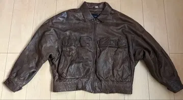 브라운 가죽 자켓 구제 의류