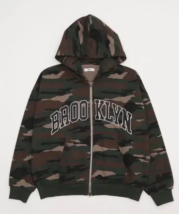 그래픽 BIGZIP 후드티 카모 패턴