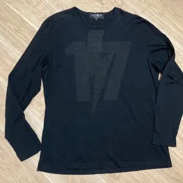 HYDROGEN 블랙 긴팔 티셔츠 3XL