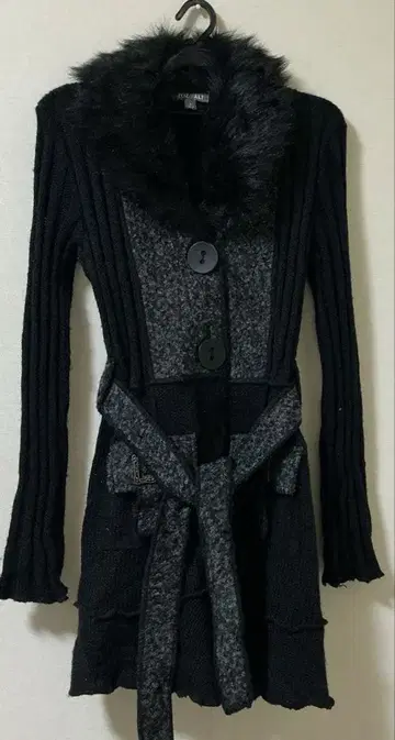 roz&ali 여성용 퍼 가디건 S