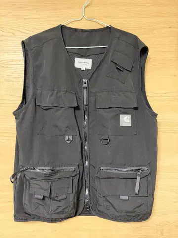 Carhartt 블랙 낚시용 조끼 S