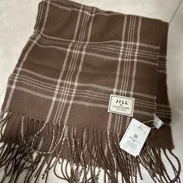 질 스튜어트 체크 무늬 머플러 브라운