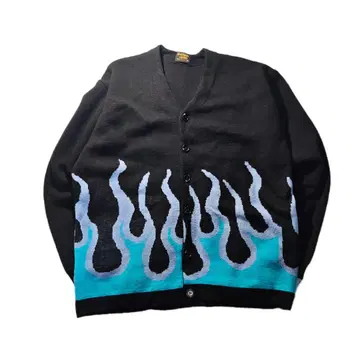 프레임 패턴 니트 가디건