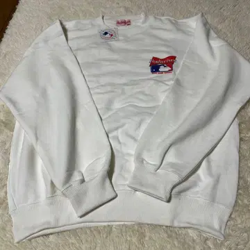 Budweiser MLB 로고 맨투맨 화이트 새상품