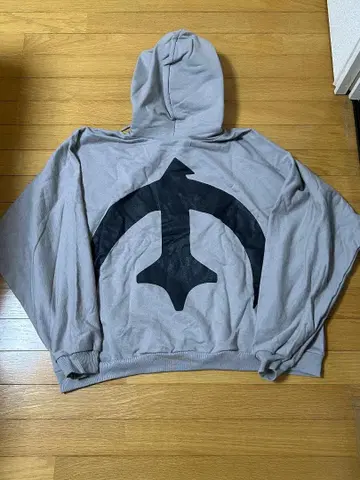 YZY CRESCENT HOODIE Size2 Ye 착용 모델 GREY