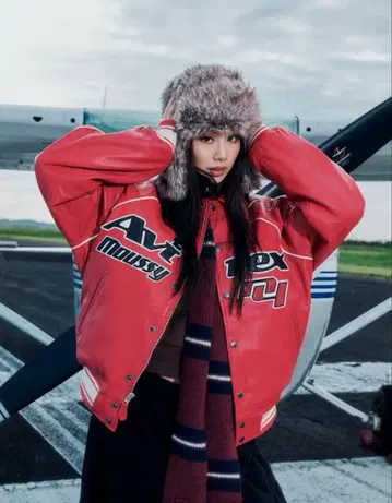 MOUSSY AVIREX 콜라보 플라이트 캡