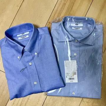 [ 미사용 ] 유니클로 슈퍼 논아이론 슬림핏 와이셔츠 S 2벌 세트