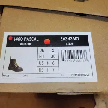 1460 Pascal Oxblood 5 UK 닥터마틴