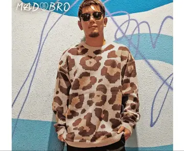 MAD BRO 레오파드 패턴 니트