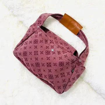 [레어] Daily russet 핸드백 숄더 캔버스 가죽