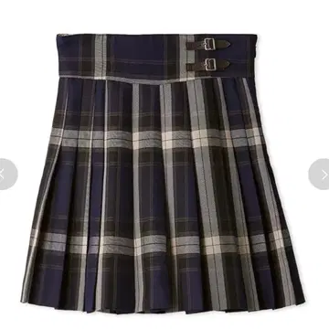 SNIDEL 스나이델 플리츠 스카 숏 팬츠 NVY 네이비 체크 0