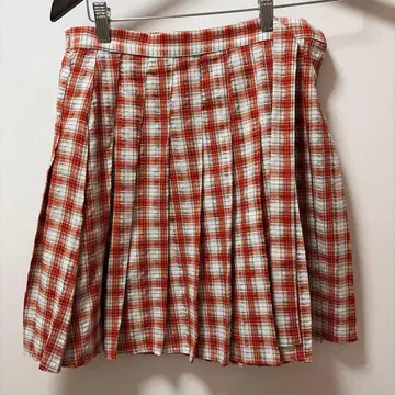 merry jenny 체크 무늬 플리츠 스커트