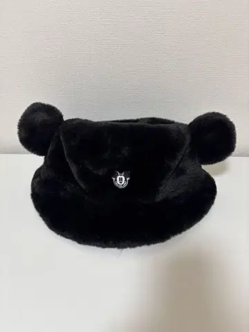 [ 완판템 ] 디즈니 미키 블랙 버킷햇 복슬복슬 공식 겨울 블랙
