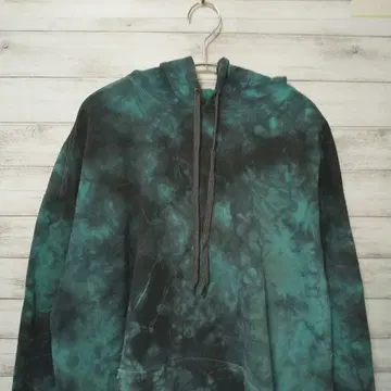 타이다이 후드티 그린 블랙 USA 구제 의류