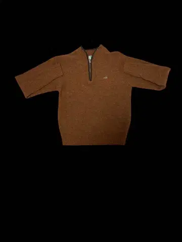 Crocodile 브라운 하프 지퍼 스웨터