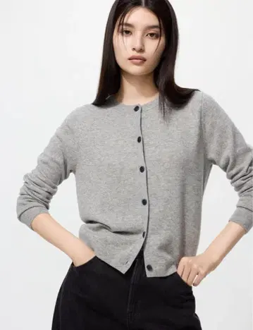 UNIQLO 유니클로 캐시미어 크루넥 숏 가디건 XS